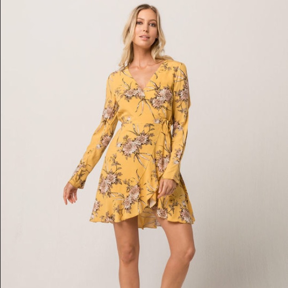 LIRA MARROW WRAPPED DRESS IN HONEY